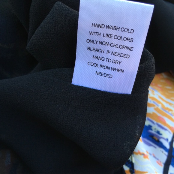 Stitch Fix Daniel Rainn blue orange blouse PXS - Picture 4 of 5